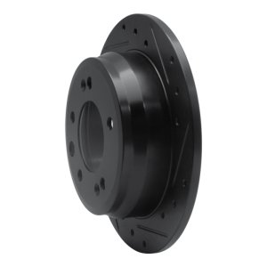 Hyundai Tucson Brake Rotor (1) - Rear Right - R1 Concepts - Drilled & Slotted - Black - `09-`16